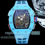 AAA Replica Richard Miller RM65-01 Tiffany Blue Skeleton Dial Men's Watch 